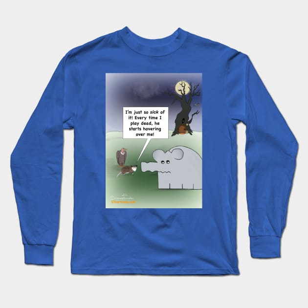 Hovering Neighbor Long Sleeve T-Shirt by Enormously Funny Cartoons